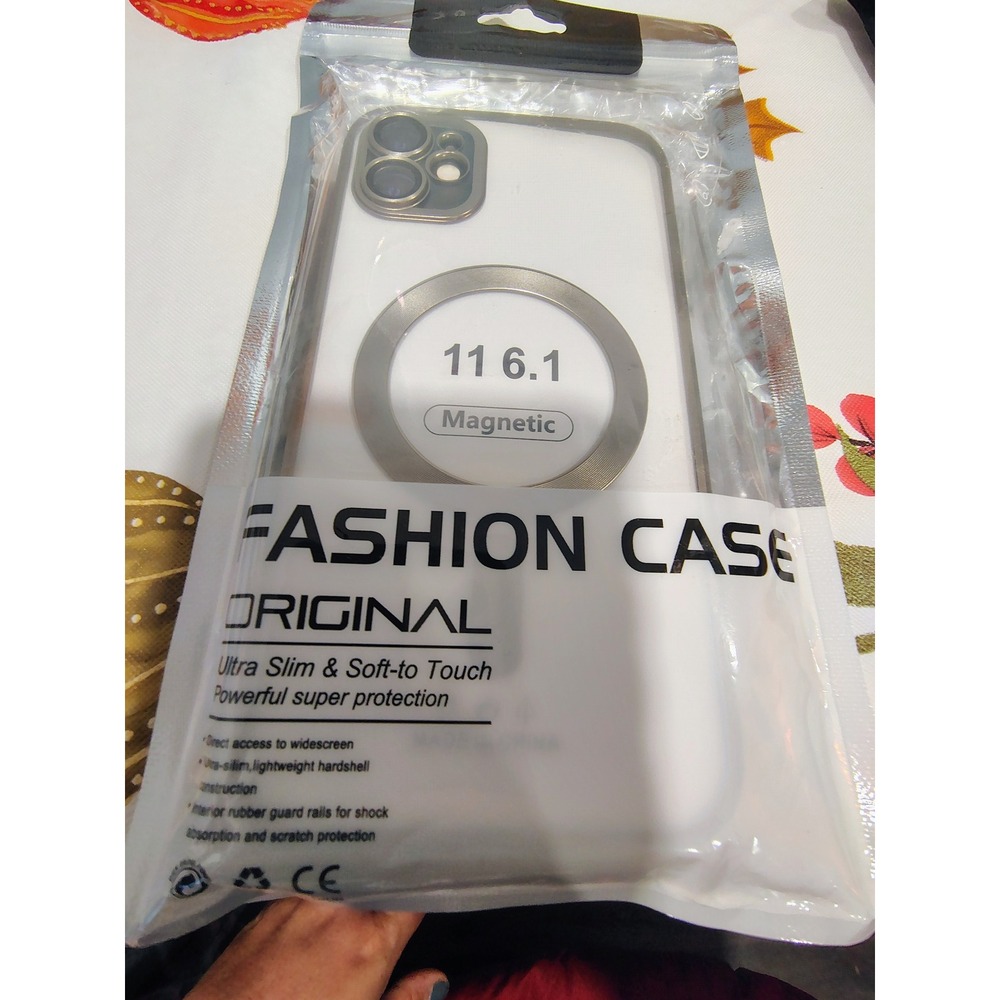 Magnetic Clear Case for iPhone 11 6.1 Inch Ultra Slim Shockproof Cover White